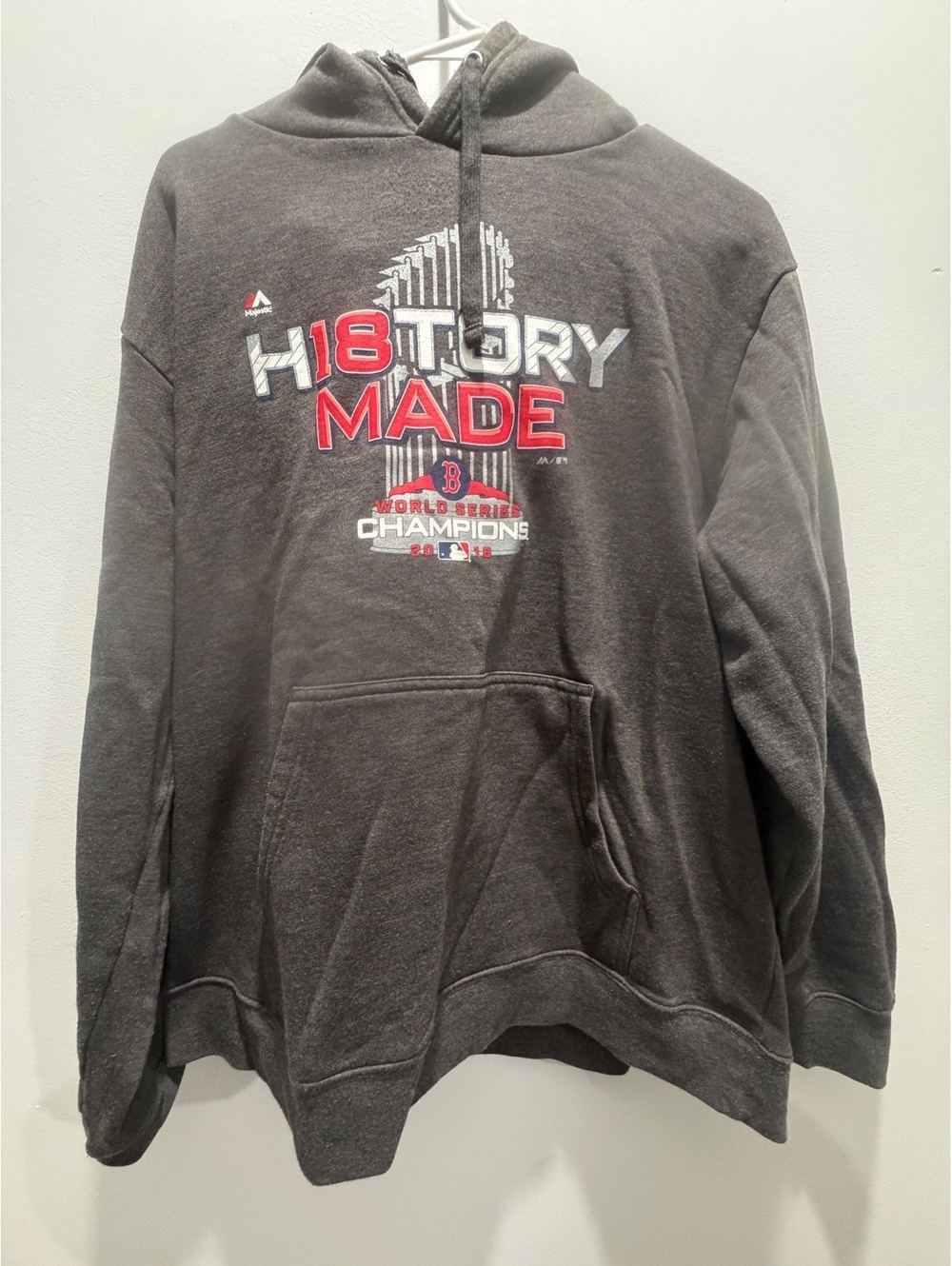 Majestic Boston Red Sox 2018 World Series Champions Hoodie History Made Size XL